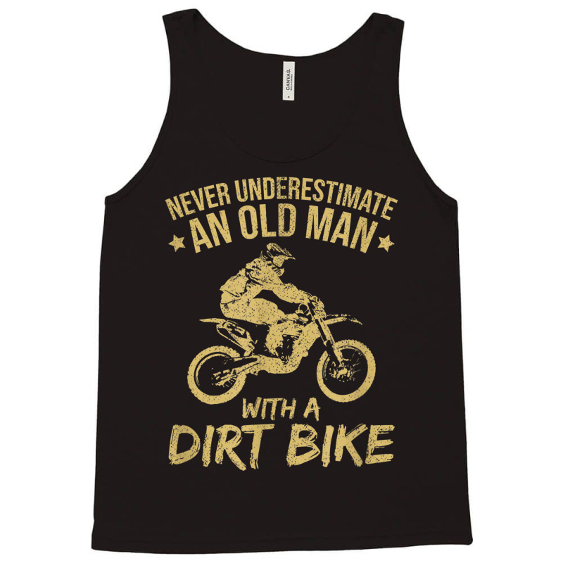 Funny Old Man Dirt Bike Motocross Tank Top | Artistshot