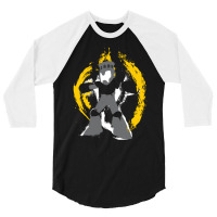 Robot Master Fire Man Vector Design 3/4 Sleeve Shirt | Artistshot