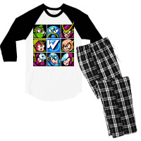 Robot Masters Mega Man 2 T Shirt Men's 3/4 Sleeve Pajama Set | Artistshot