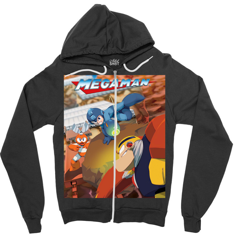 Megaman Game Art 1 Zipper Hoodie | Artistshot