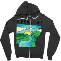 Arkansas Home Town Landscape Of Arkansas Mississippi River T Shirt Zipper Hoodie | Artistshot