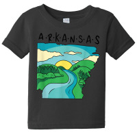 Arkansas Home Town Landscape Of Arkansas Mississippi River T Shirt Baby Tee | Artistshot