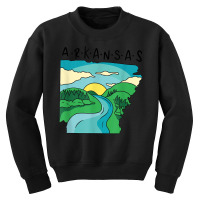 Arkansas Home Town Landscape Of Arkansas Mississippi River T Shirt Youth Sweatshirt | Artistshot