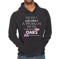 Funny Rowing Canoeing Woman With Oars Shirt Vintage Hoodie | Artistshot