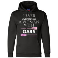 Funny Rowing Canoeing Woman With Oars Shirt Champion Hoodie | Artistshot