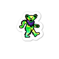 Green Grateful Dancing Hippie Classic Rock Dead Bear Sticker | Artistshot