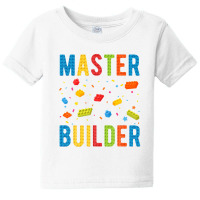 Master Builder Kids Building Blocks Brick Builder Baby Tee | Artistshot