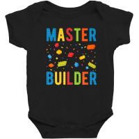 Master Builder Kids Building Blocks Brick Builder Baby Bodysuit | Artistshot