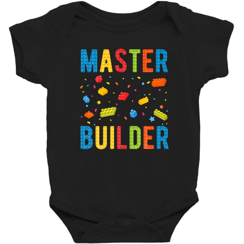 Master Builder Kids Building Blocks Brick Builder Baby Bodysuit | Artistshot