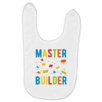 Master Builder Kids Building Blocks Brick Builder Baby Bibs | Artistshot