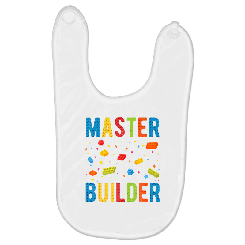 Master Builder Kids Building Blocks Brick Builder Baby Bibs | Artistshot