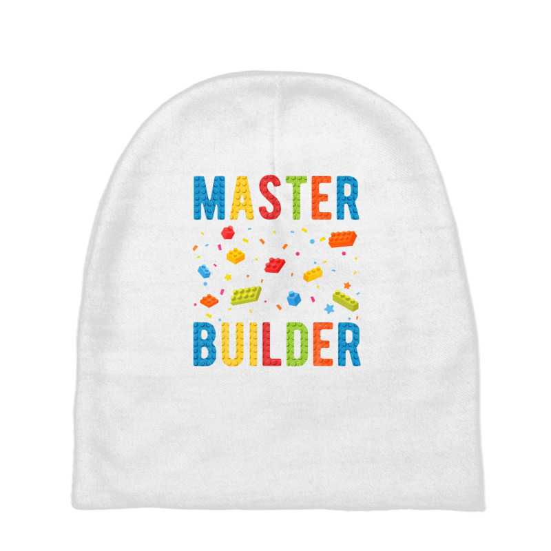 Master Builder Kids Building Blocks Brick Builder Baby Beanies | Artistshot