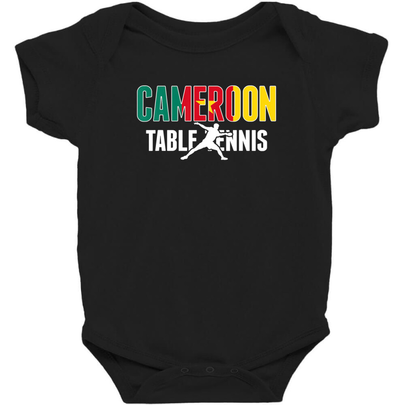 Cameroon Table Tennis Lovers Jersey Cameroonian Ping Pong Baby Bodysuit by kajmakgezimiy | Artistshot