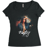 Black Hair Curvy Model As Nasty Latin Woman Sexy Photography T Shirt Women's Triblend Scoop T-shirt | Artistshot