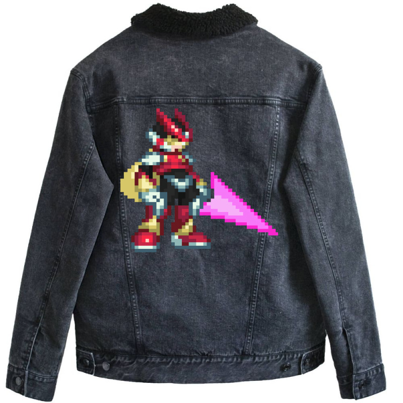 Mega Man X Vector Unisex Sherpa-lined Denim Jacket | Artistshot