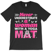 Funny Yoga Gift Women Exercise Mat Lover Fitness Girls Teens 001 T-shirt | Artistshot