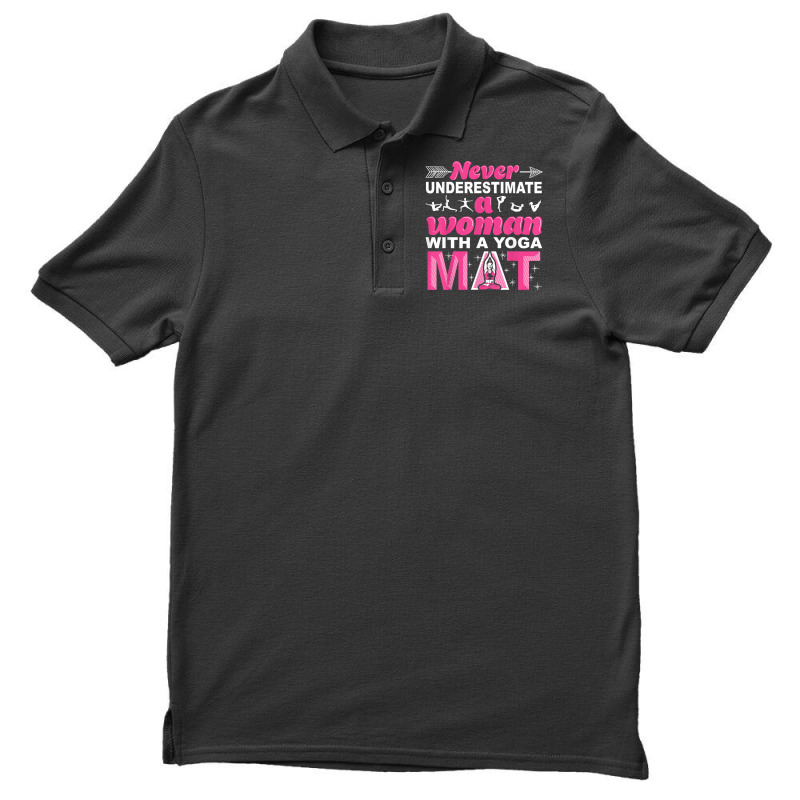 Funny Yoga Gift Women Exercise Mat Lover Fitness Girls Teens 001 Men's Polo Shirt | Artistshot