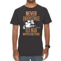 Mens An Old Man Pool Billiards Snooker Player Vintage T-shirt | Artistshot