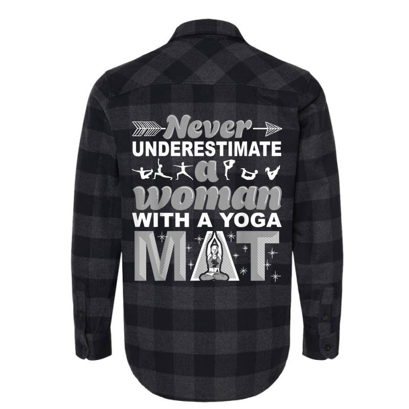 Funny Yoga Gift Women Exercise Mat Lover Fitness Girls Teens 011 Flannel Shirt | Artistshot