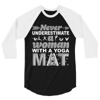 Funny Yoga Gift Women Exercise Mat Lover Fitness Girls Teens 011 3/4 Sleeve Shirt | Artistshot