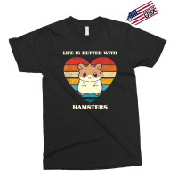 Life Is Better With Hamsters Cute Hamster Design Retro Exclusive T-shirt | Artistshot