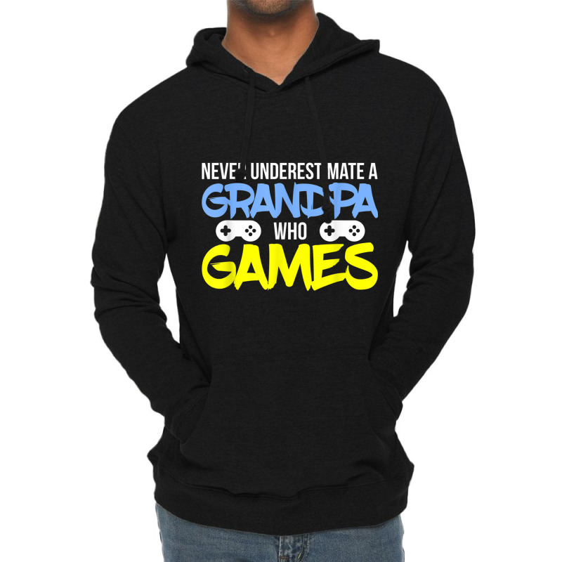 Gamer Grandpa - A Grandpa Who Games Lightweight Hoodie | Artistshot