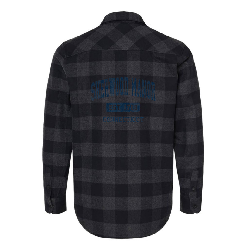 Sherwood Manor Connecticut Ct Vintage Athletic Sports Design Flannel Shirt by kajmakgezimiy | Artistshot