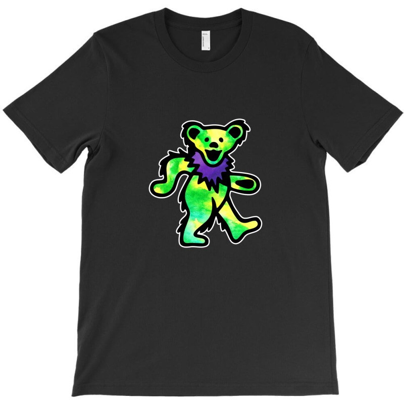 Green Grateful Dancing Hippie Classic Rock Dead Bear T-shirt | Artistshot