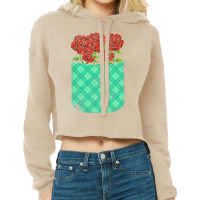 Botanical Garden Flower Blossom Nature Floral Pocket Rose T Shirt Cropped Hoodie | Artistshot