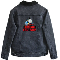 Reboot Thomas Dismantle Capitalism Unisex Sherpa-lined Denim Jacket | Artistshot