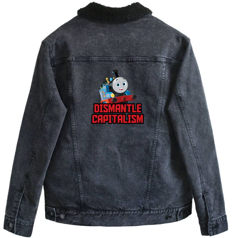 Reboot Thomas Dismantle Capitalism Unisex Sherpa-Lined Denim Jacket by SheilaAntoinette | Artistshot