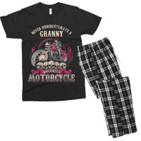 Granny Biker Chick Lady Motorcycle Tshirt Men's T-shirt Pajama Set | Artistshot