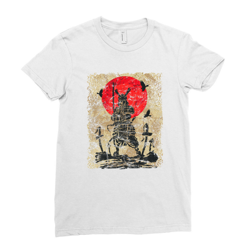 Swordsmen Warrior Japanese Samurai Ladies Fitted T-Shirt by pelinratiank | Artistshot