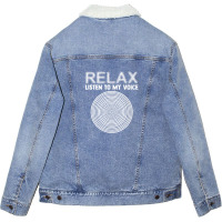 Listen To My Voice Mind Optical Illusion Hypnotist Hypnosis Unisex Sherpa-lined Denim Jacket | Artistshot