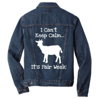 State And County Fair Show Goat Farm Animal Showing Men Denim Jacket | Artistshot