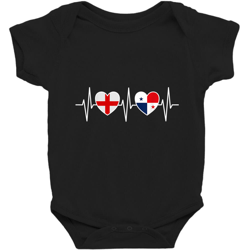 England And Panama Panamanian Flag Flags T Shirt Baby Bodysuit by tawny4okburd | Artistshot