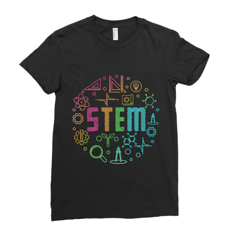 Stem Science Technology Engineering Math Teacher Gift Ladies Fitted T-Shirt by thuhuong | Artistshot