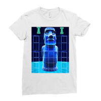 Easter Island Statue Moai Blueprint Rapa Nui T Shirt Ladies Fitted T-shirt | Artistshot