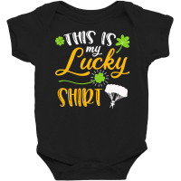 Skydiving St Patricks Day T  Shirt Skydiving This Is My Lucky Shirt St Baby Bodysuit | Artistshot