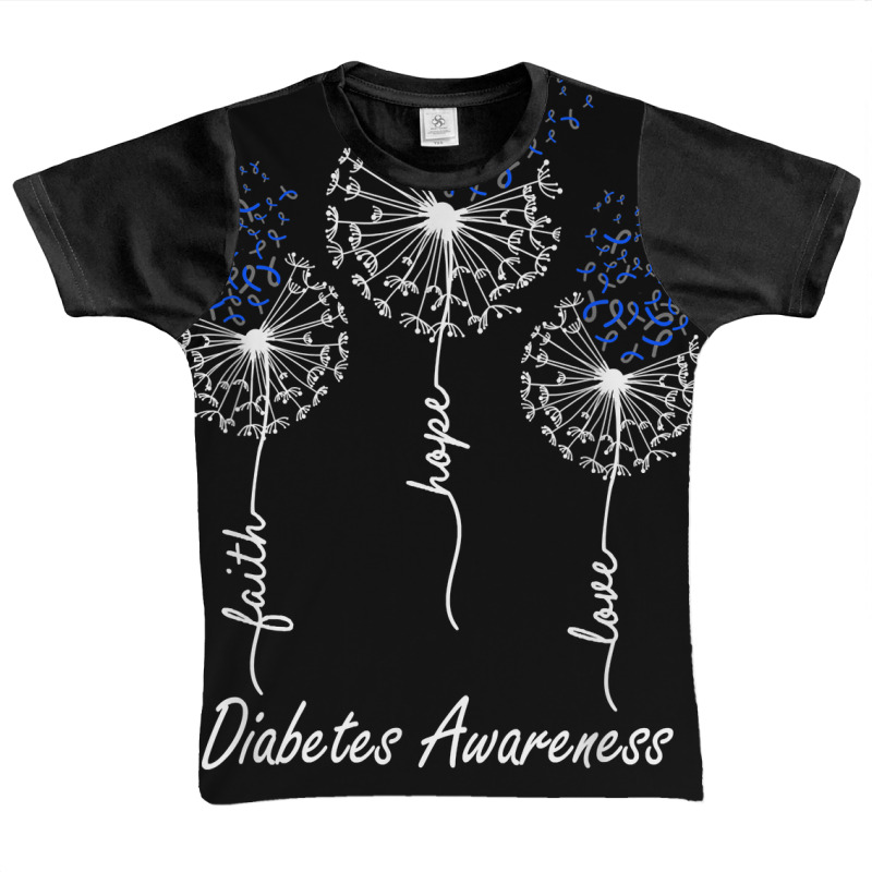 Diabetes Awareness Faith Hope Love Dandelion T Shirt Graphic Youth T-shirt by noelenedh2mar | Artistshot