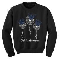 Diabetes Awareness Faith Hope Love Dandelion T Shirt Youth Sweatshirt | Artistshot