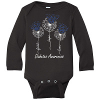 Diabetes Awareness Faith Hope Love Dandelion T Shirt Long Sleeve Baby Bodysuit | Artistshot