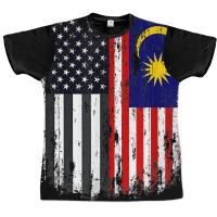 Duel Flag Design Malaysia And American Duel Citizen T Shirt Graphic T-shirt | Artistshot