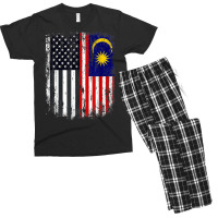 Duel Flag Design Malaysia And American Duel Citizen T Shirt Men's T-shirt Pajama Set | Artistshot