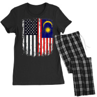 Duel Flag Design Malaysia And American Duel Citizen T Shirt Women's Pajamas Set | Artistshot