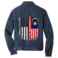 Duel Flag Design Malaysia And American Duel Citizen T Shirt Men Denim Jacket | Artistshot