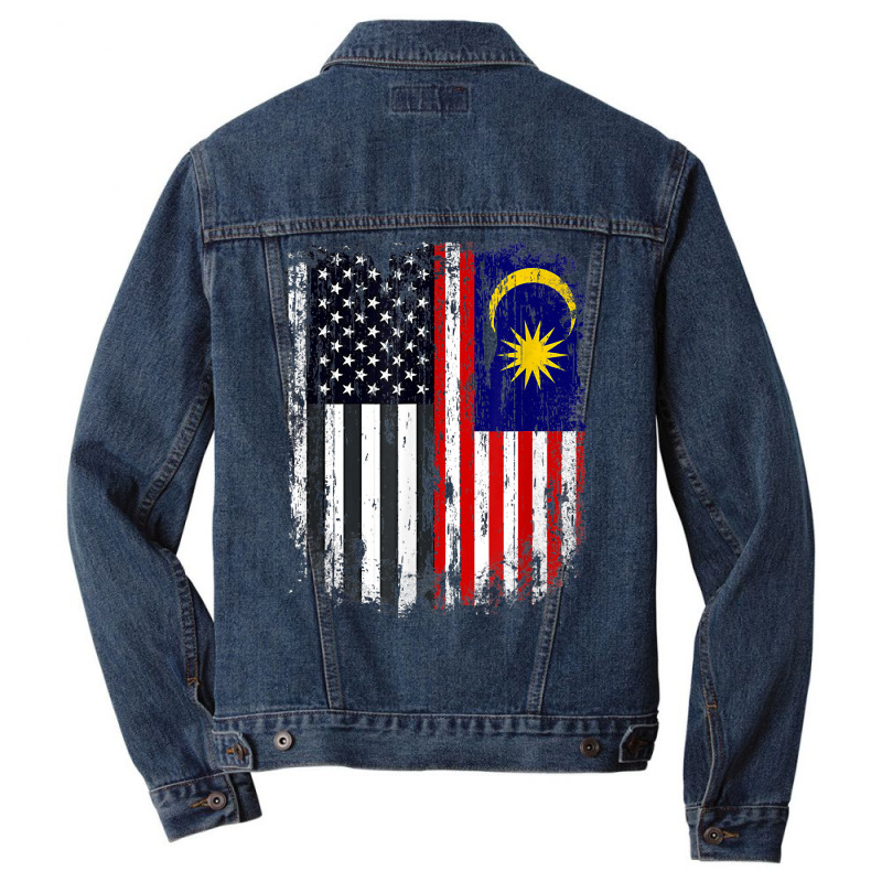 Duel Flag Design Malaysia And American Duel Citizen T Shirt Men Denim Jacket by xq8pjbeamer | Artistshot