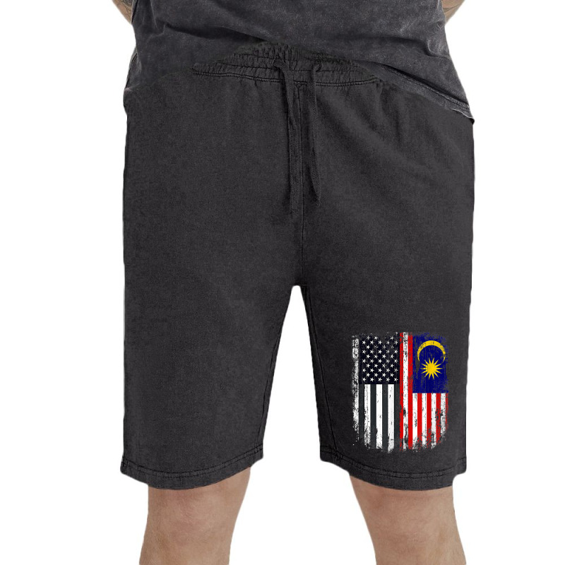 Duel Flag Design Malaysia And American Duel Citizen T Shirt Vintage Short by xq8pjbeamer | Artistshot