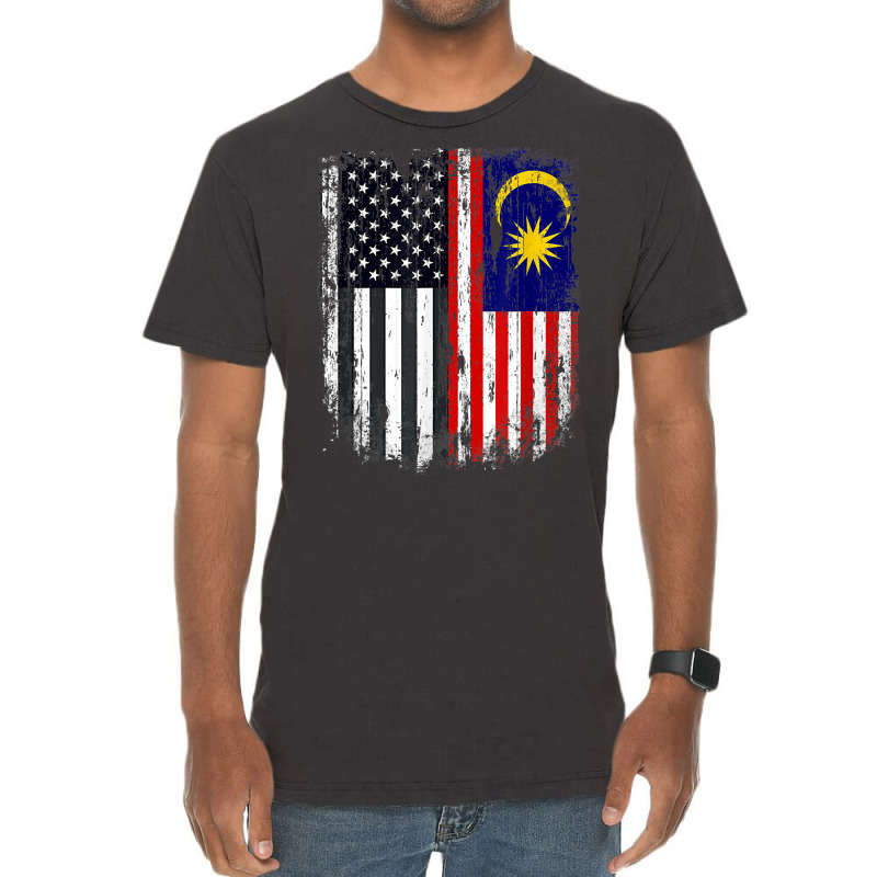 Duel Flag Design Malaysia And American Duel Citizen T Shirt Vintage T-Shirt by xq8pjbeamer | Artistshot