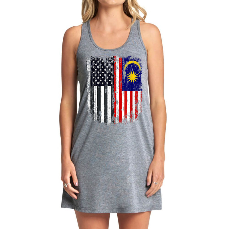 Duel Flag Design Malaysia And American Duel Citizen T Shirt Tank Dress by xq8pjbeamer | Artistshot